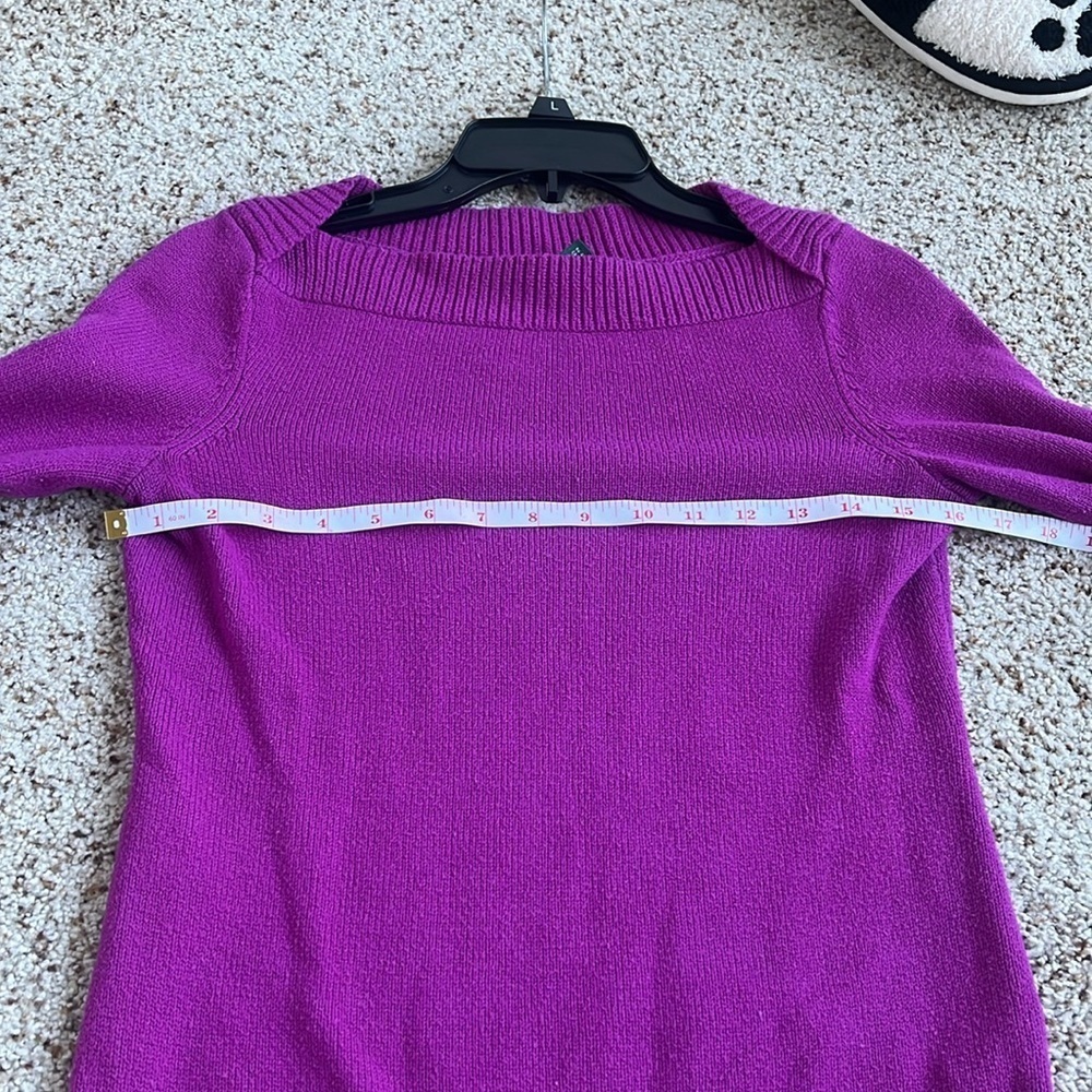 lauren by ralph lauren women’s fuchsia long sleeve Sweater - Picture 5 of 6